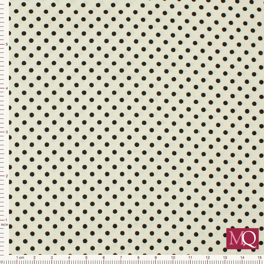 Makower Spot  Black on White 830-WX £1.10/10cm