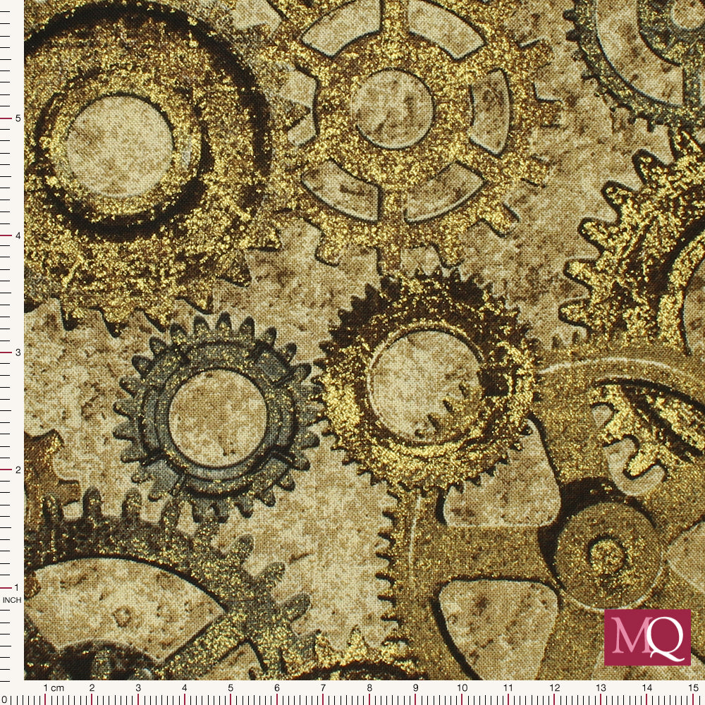 Stonehenge at Northcott - Heavy Metal - Cogs and Wheels in Gold