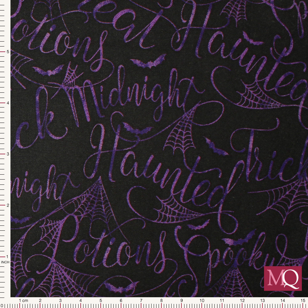Mystery Manor by Andover - Cryptic Script in Purple