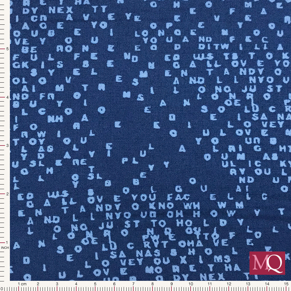 Breeze  by Zen Chic for Moda - Letters Indigo -1694-18 Reduced