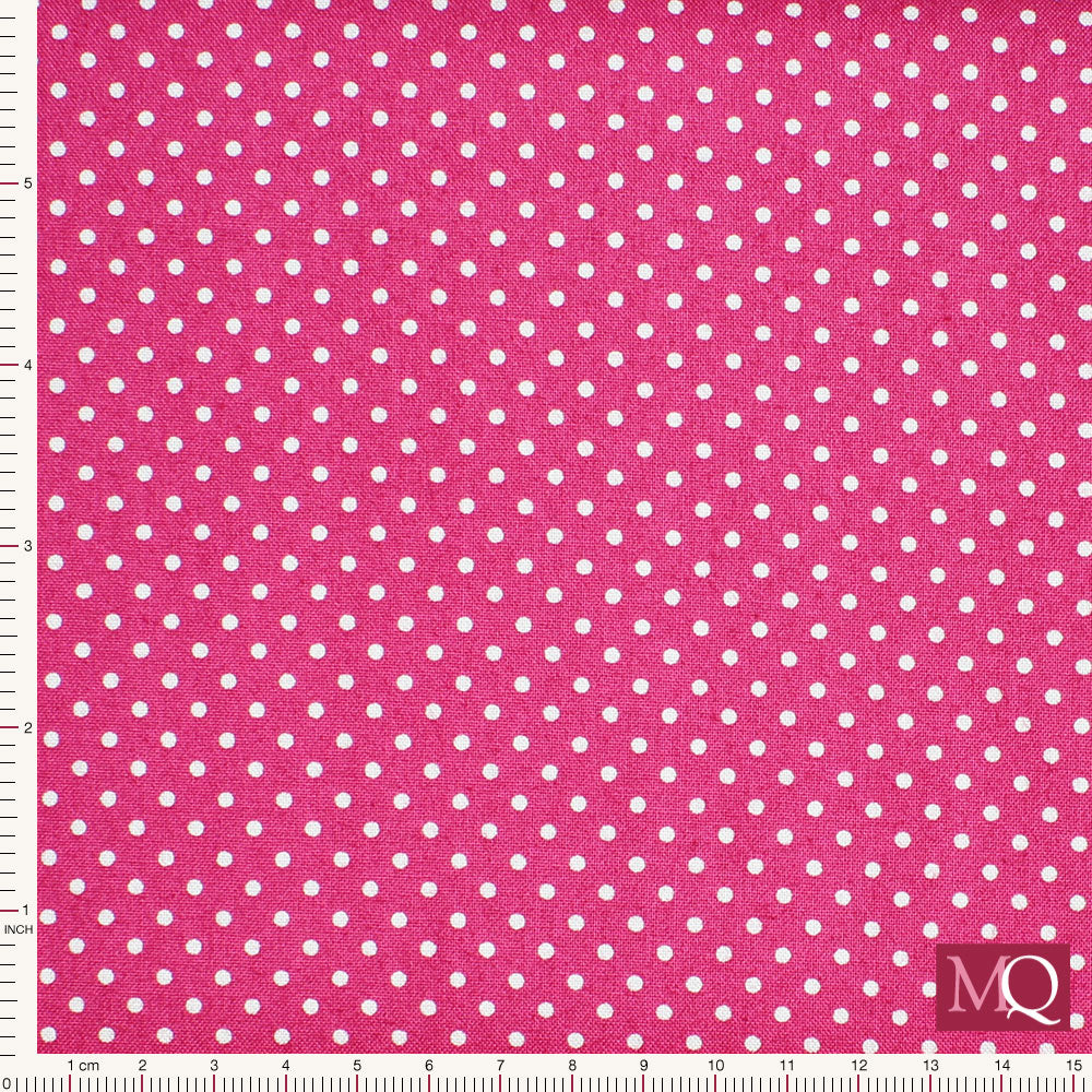 Makower Spot Cerise Pink  - 830-P68 Remnant