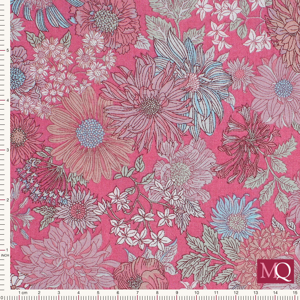 Memoire a Paris 2018 Cotton Lawn Collection In Floral for Lecien  40738L-20 £1.40/10cm