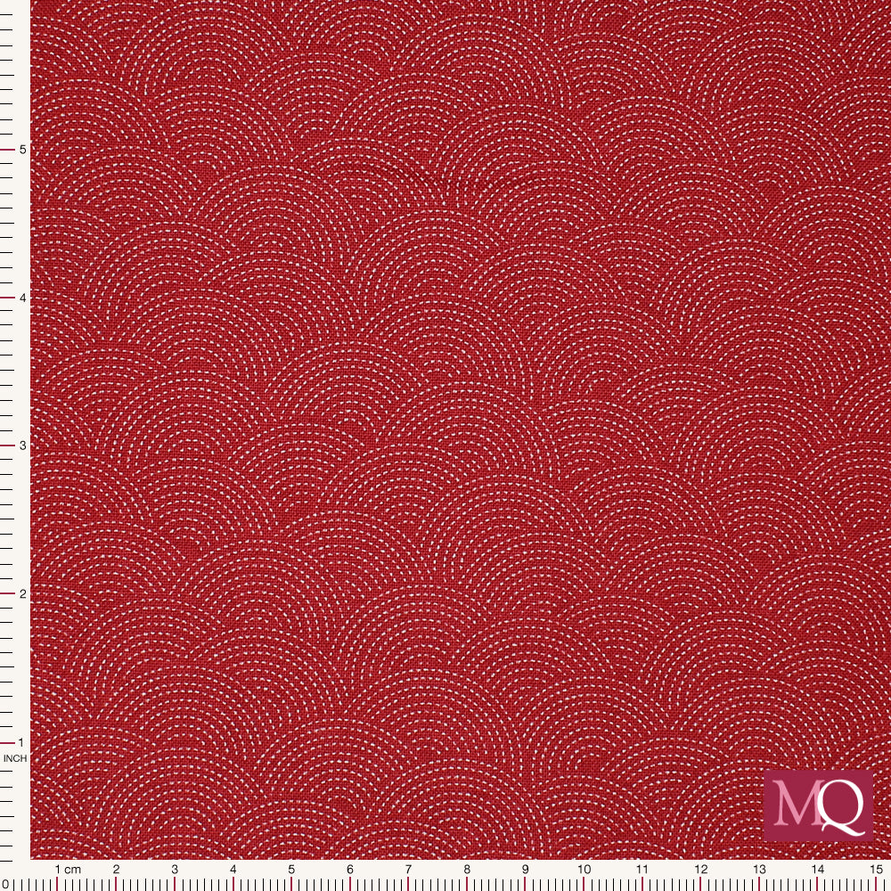 Crimson  Sashiko for Camelot Fabrics - 21008-0096- £1.40/10cm
