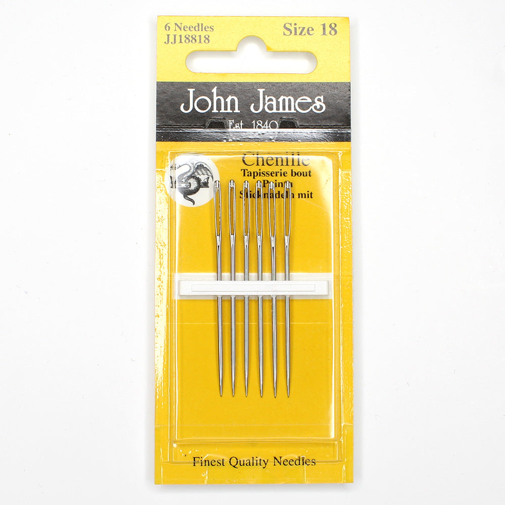 John James Blister Pack Chenille Needles Size 18 JJ18818