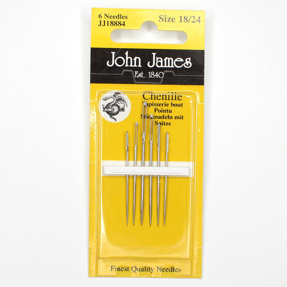 John James Blister Pack Chenille Needles Size 18/24 JJ18884