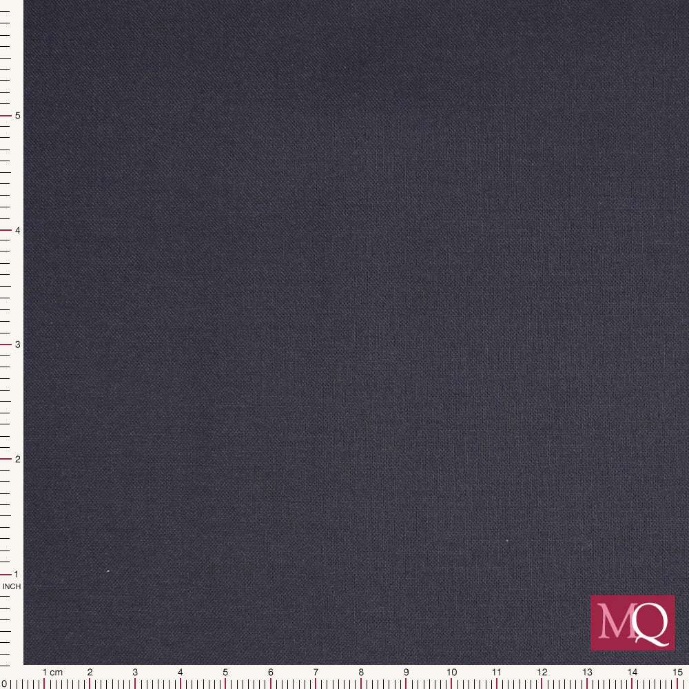 Cotton quilting fabric in solid charcoal grey colour in extra wide size