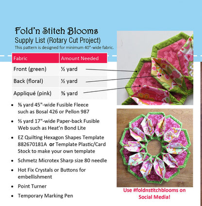 Fold'n Stitch Blooms # PQD-211