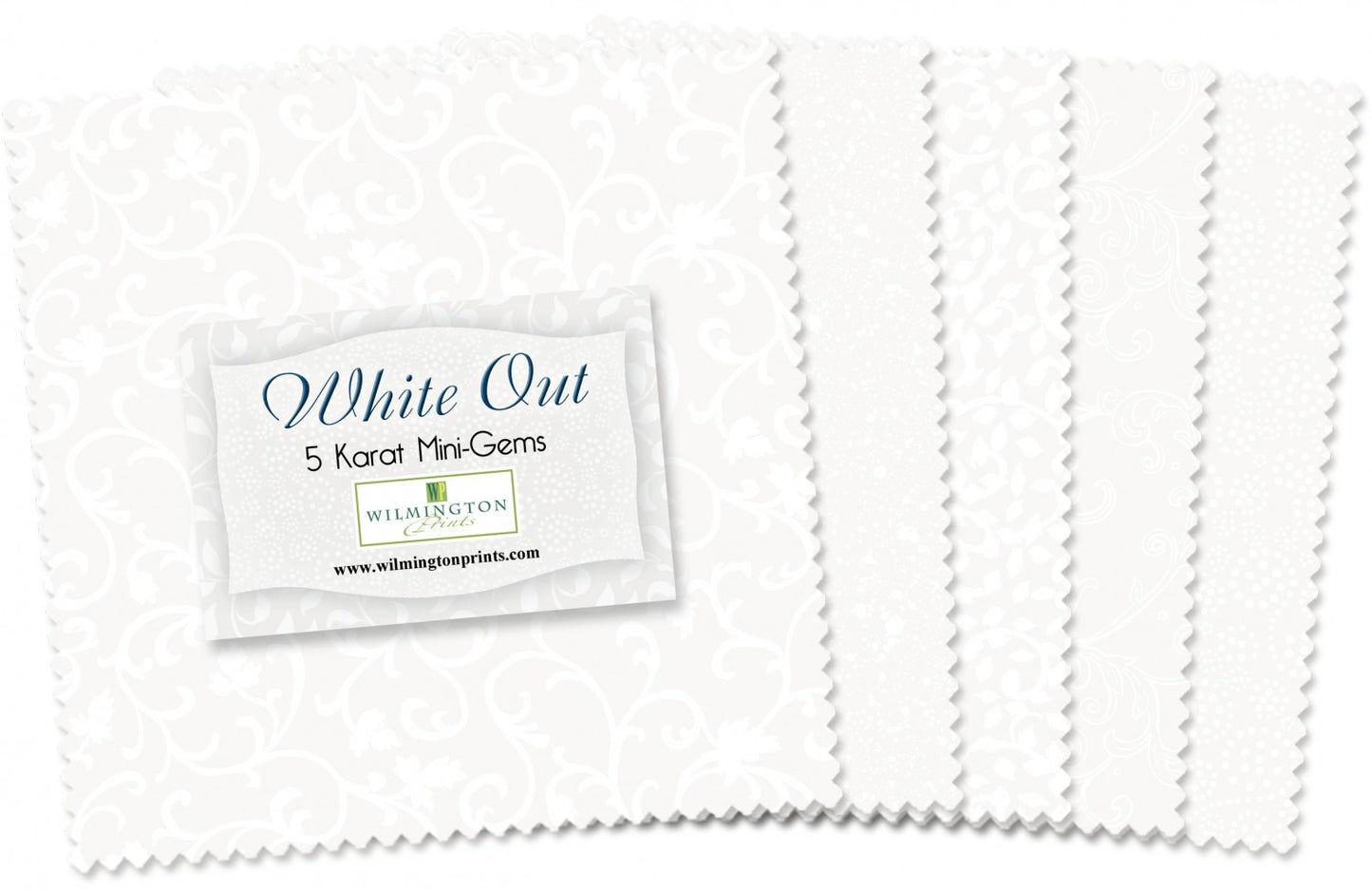 5" Squares - White Out from Wilmington 42pcs