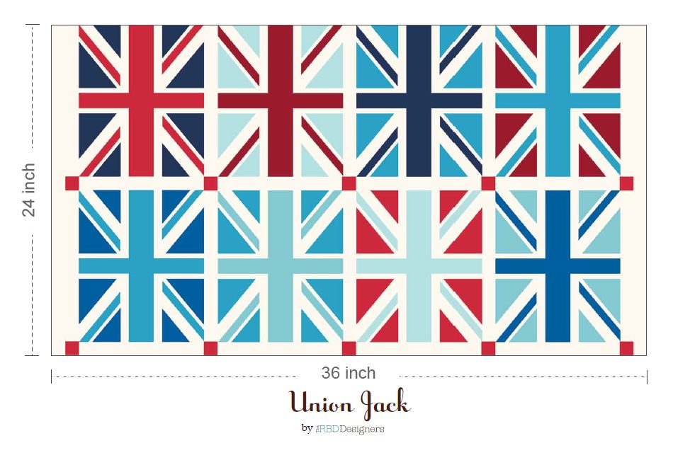 Union Jack Panel by Riley Blake - Blue