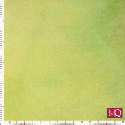Cotton quilting fabric with gradient from peach to moss green in painterly style