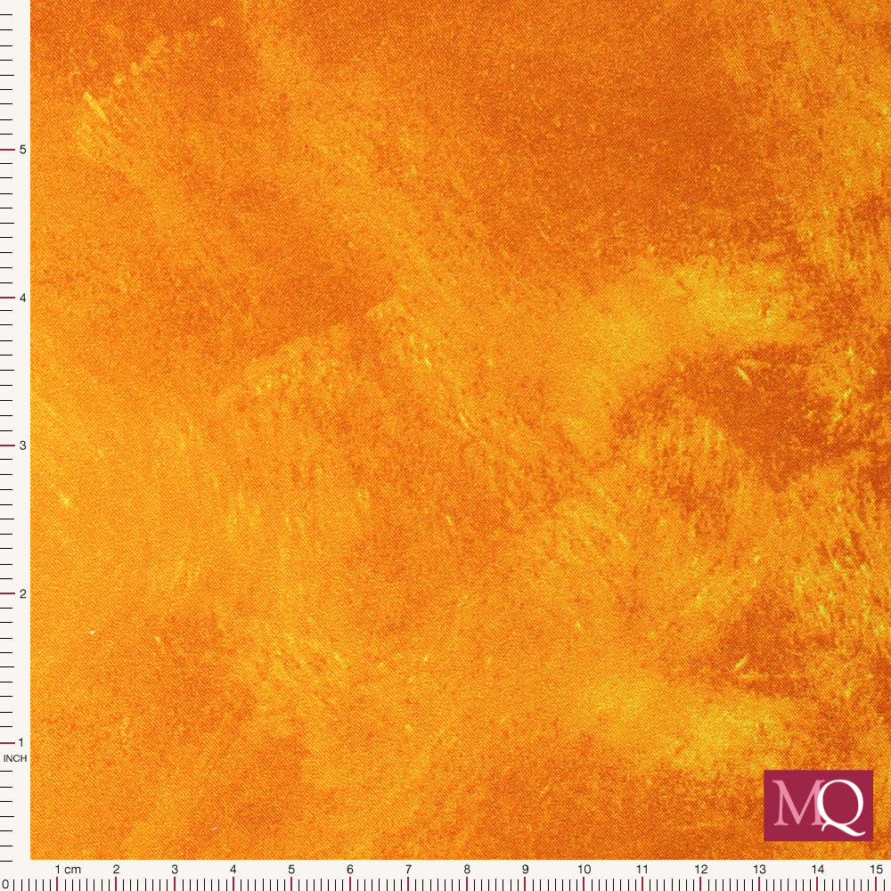 Cotton quilting fabric with warm yellow and orange ombre