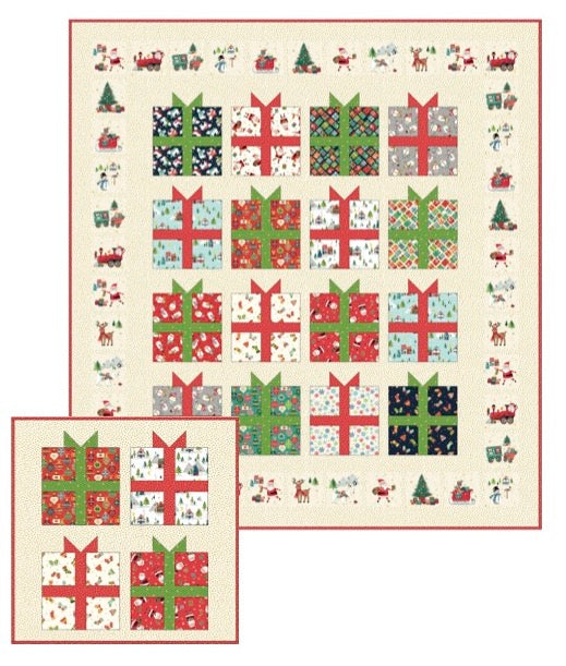 Santa Express Quillow pattern by Lynne Goldsworthy for Makower - Free Download