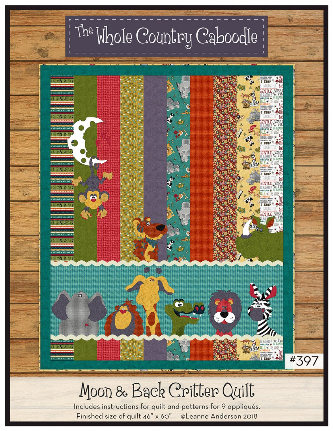 Moon & Back Critter Quilt Pattern By Leanne Anderson