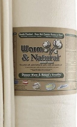 Warm & Natural - Cotton Wadding - Natural - 92" Wide