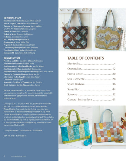 Fat Quarter Bags - Stephanie Prescott for A Quilter's Dream - Book