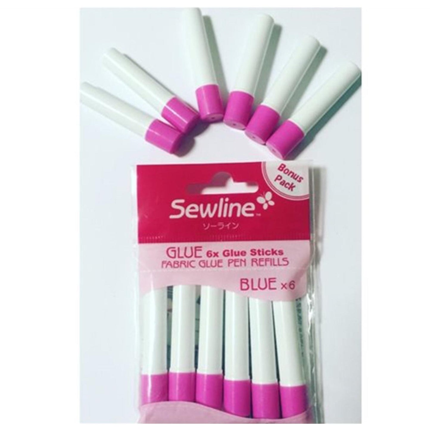 Sewline Fabric Glue Pen Refills - Pack of 6 (Blue)