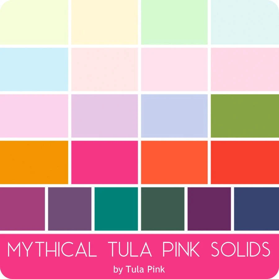 5" Charm Pack - Designer Solids by Tula Pink  for Free Spirit  - Mythical