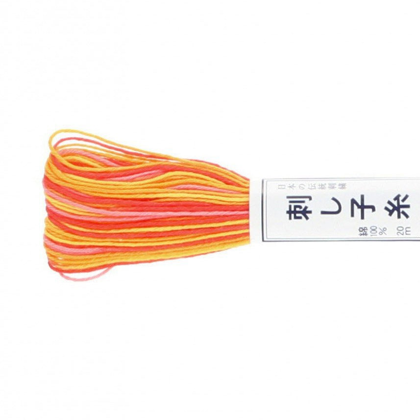 Sashiko Thread Variegated Orange- 75