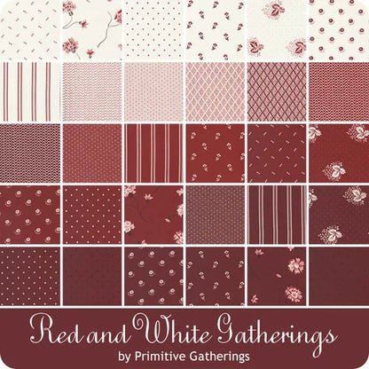 Jelly Roll - Red and White Gatherings by Redwork Gatherings  for Moda