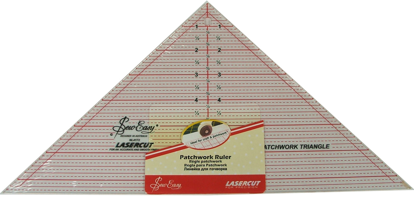 Sew Easy 7.5" x 15"  90 degree Triangle Ruler - NL4172