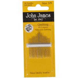 John James Quilting Needles Size 3/9 20ct