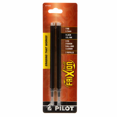 Frixion Refills by Pilot - Pack of 2 Black - 0.7mm